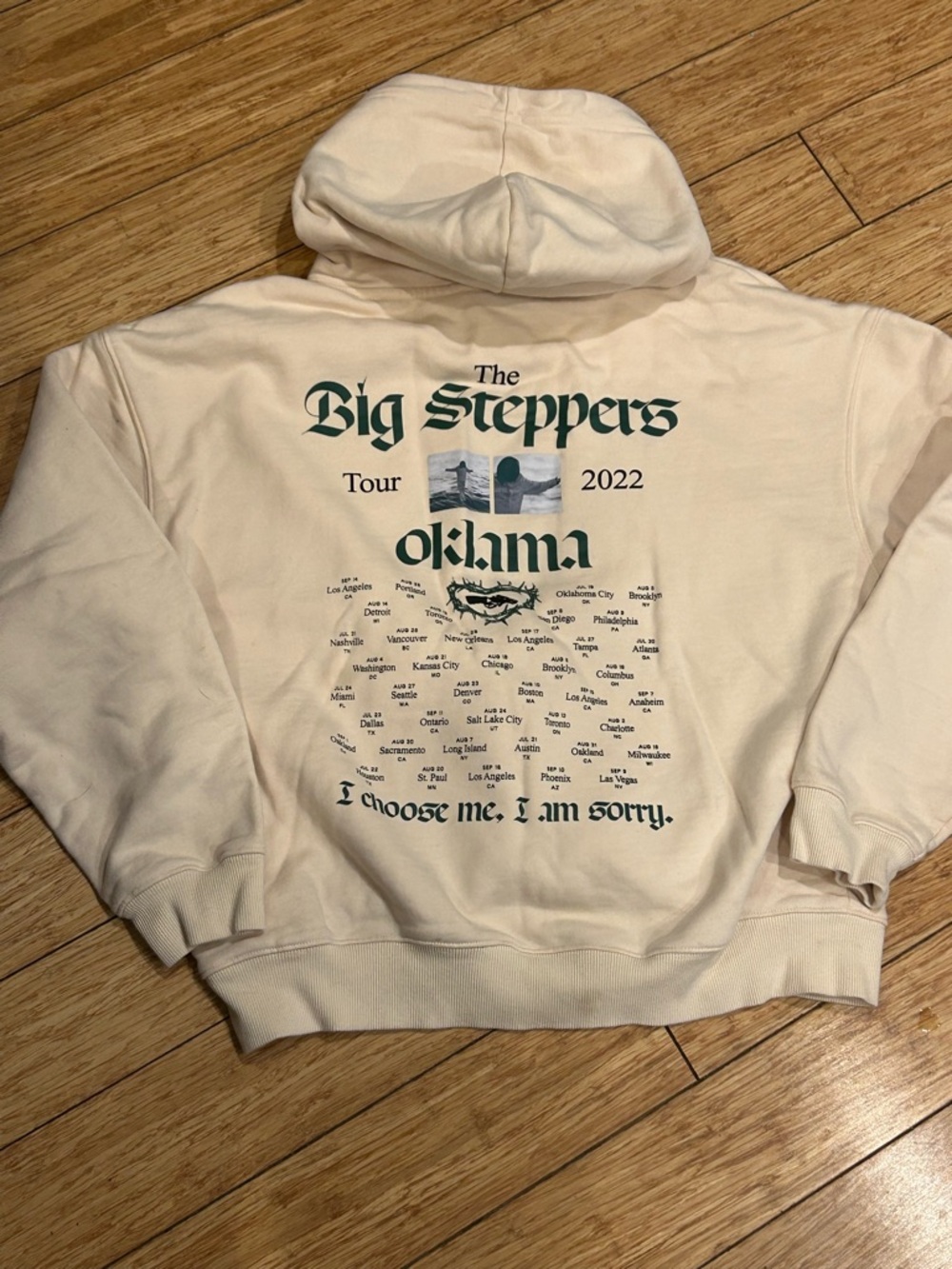 Kendrick Lamar The Big Steppers Tour 2022 Hoodie L Cream Concert Oklama MARKED